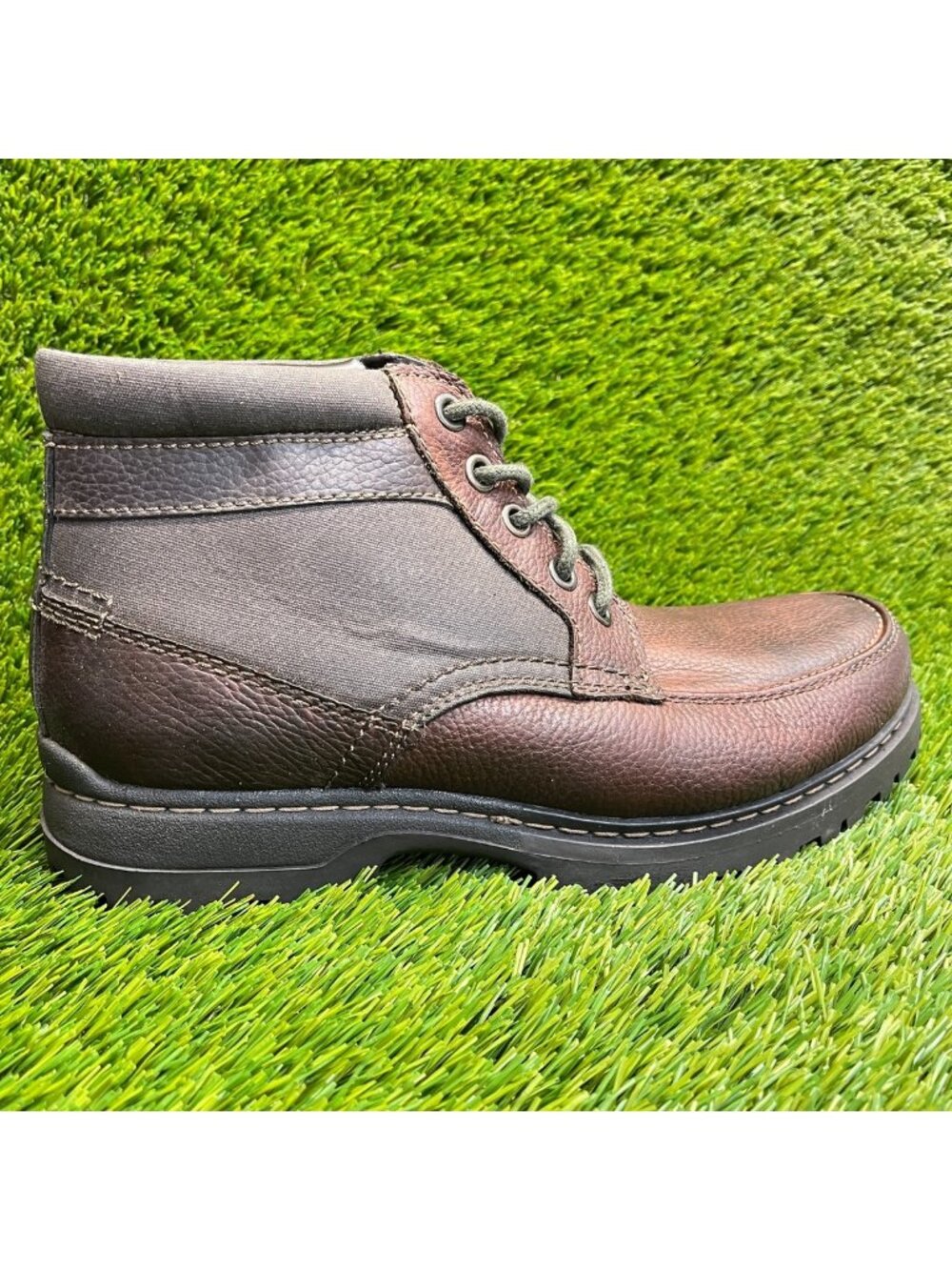 Thom Mcan Mens Size 10 Brown Waterproof Leather Moc Ankle Chukka Boots